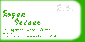 rozsa veiser business card